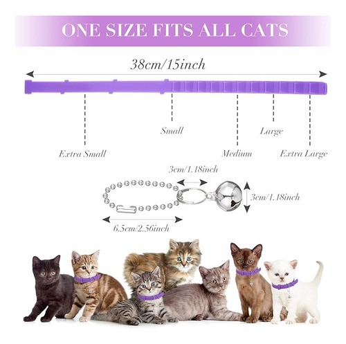 Collar Calmante De Feromona Para Gatos Con 2 Campanas