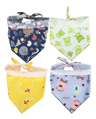 Babero Triangular Para Mascotas, 4 Piezas, Estilo Estampado,