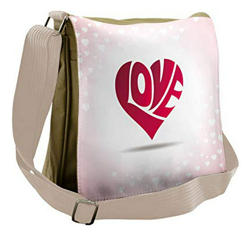 Bolso De Mensajero - Ambesonne Love Bag, Heart Background Or