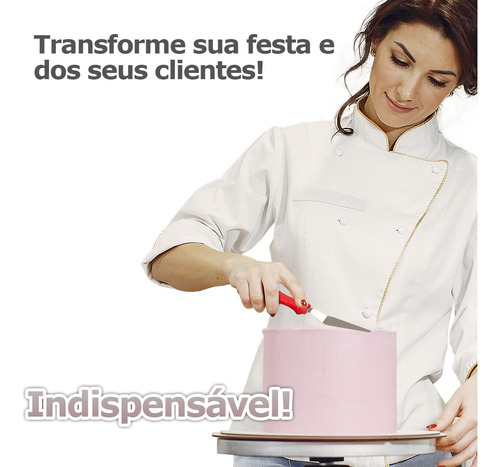 Kit 3 Espátulas Angular Ponta Fina E Reta Confeitaria Bolo