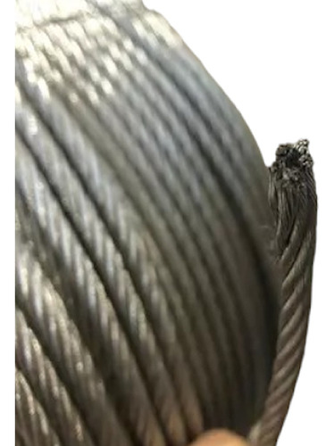 Cable De Acero Galvanizado Flexible 6x19+1 8mm Rollo 100 M