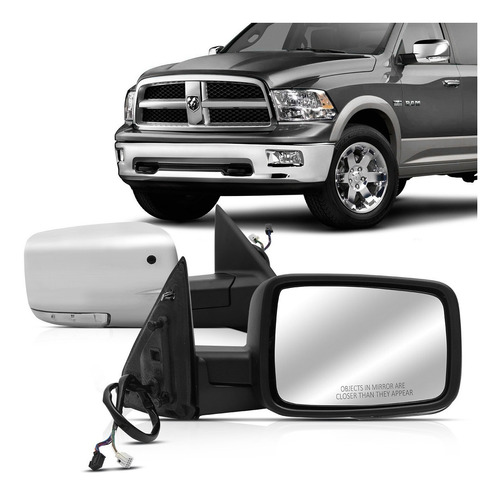 Retrovisor Externo Dodge Ram 11 A 15 Elétrico Cromado Pisca