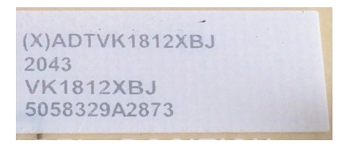 Kit Vizio Xkcb02k055 Stcon575g8 Adtvk1812xbj Modelo V585-h11 (Usado)