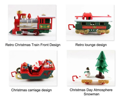 ( Decoración Navideña, Tren Eléctrico Con Luces Y Música.