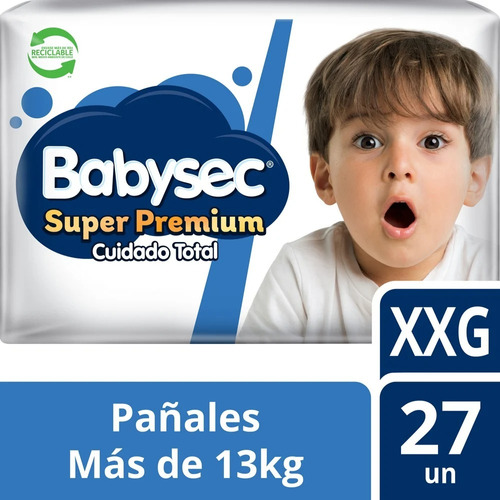 Babysec Super Premium Pañales Desechables Talla Xxg 27 Unid