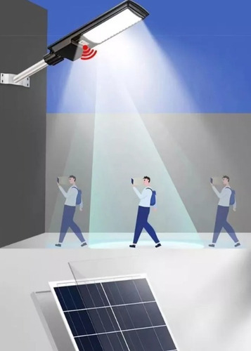 Led Lámpara Solar De Pared Exteriores Sensor Luz 3 Modos V2