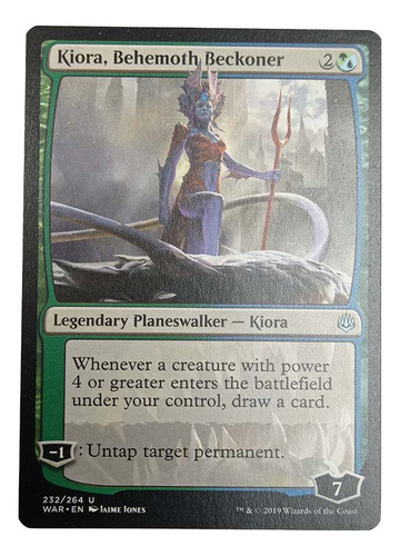 Carta Kiora Behemoth Beckoner [war Spark] Mtg Planeswalker