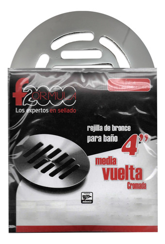 Rejilla Coladera Bronce Cromada Media Vuelta