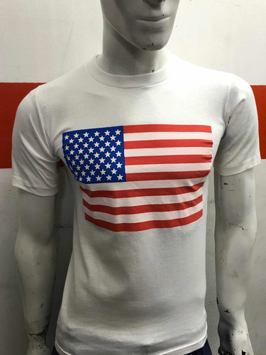 Remera Jerzees I Love United States Flag Made In Usa