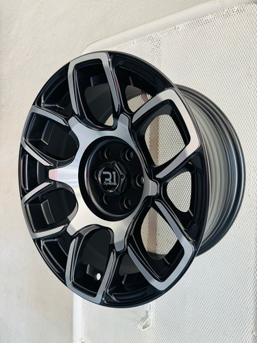 Rines 16x8 Barrenacion 6-114.3 Np300 Estaquitas Pick-up Negro Pulido