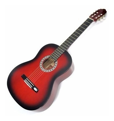 Guitarra Clásica Valencia Vc101rds 1/4  Niño Color Rojo