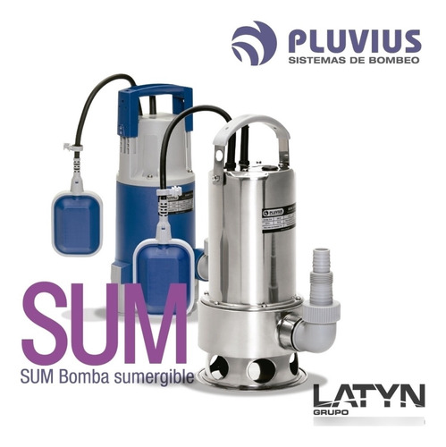 Imagen 4 de 10 de Bomba Sumergible Desagote 400 W Agua Limpia Pluvius Suml400