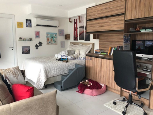Apartamento No Brooklin Seminovo Com 01 Dormitório E 01 Vaga, Próximo Ao Metrô - Bi24525
