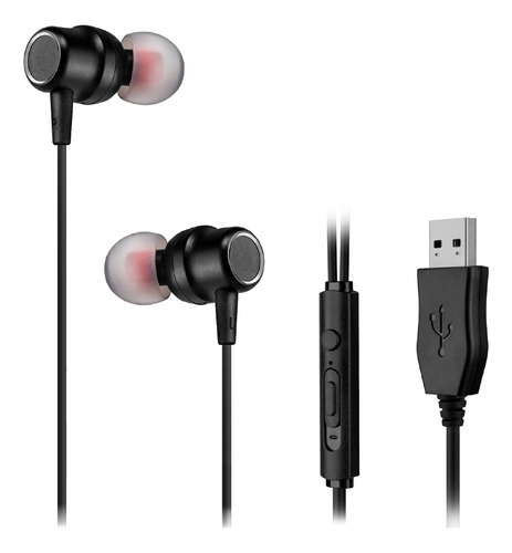 Auriculares Usb Con Cable Extra Largo De 8.2 Pies Para Compu