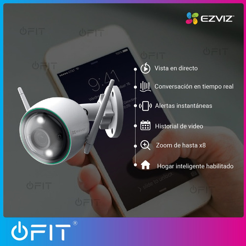 Imagen 6 de 10 de Cámara Seguridad Wifi Ezviz 2mp C3n Micrófono + Microsd 32gb