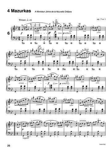 Chopin: Mazurkas, Series A, Opp. 6-41 & Opp.50-63 For Piano