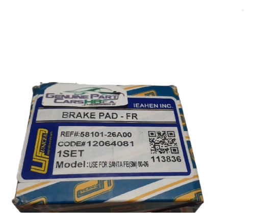 Pastilla De Freno Delantero Santa Fe Gold H1 2006-2007