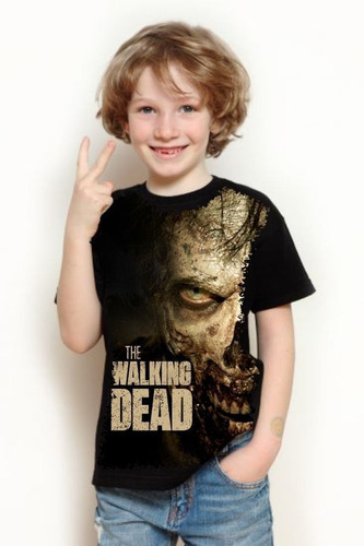 Camiseta Criança 5%off Série The Walking Dead Monstro Linda