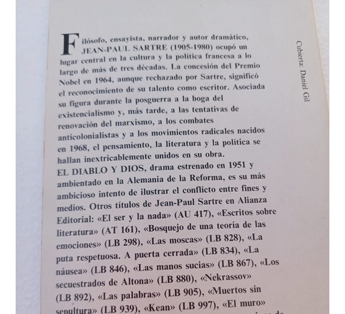El Diablo Y Dios Jean-paul Sartre (ed-alianza-losada)