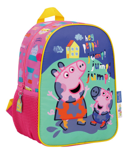 Mochila De Espalda Ideal Jardín 12'' Peppa Pig Lodo 11594