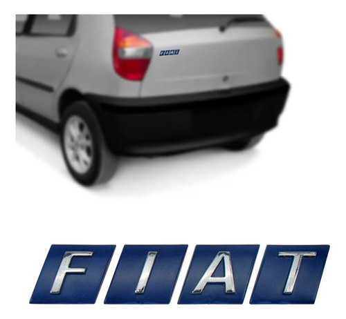 Emblema Porta Malas Fiat Azul Marea 2001 2002 2003 2004 2005
