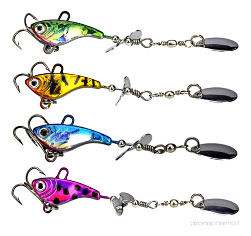 Señuelos Duros Cuchara Spinner Alevino Minnow Vib Pesca X 4