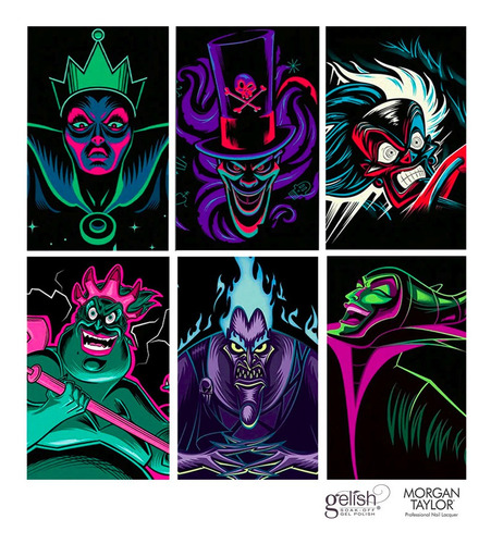 Coleccion Gelish 6pcs Polish Semipermanente Disney Villians