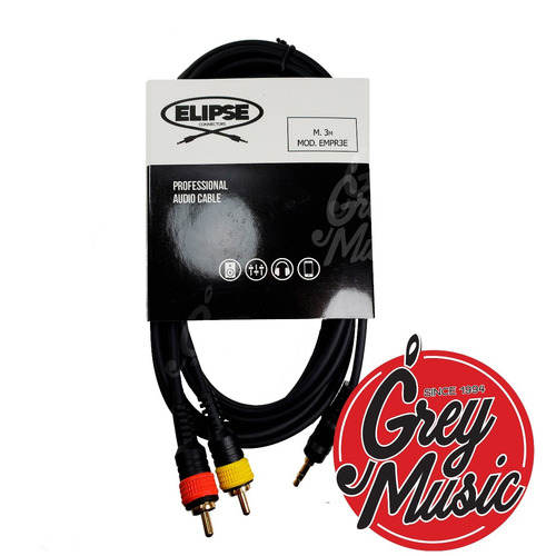 Cable De Audio Elipse Empr3e Mini Plug A Rca 3m Pc