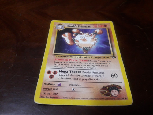 Carta Pokemon Brocks Primeape Gym