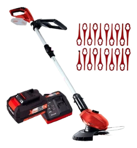 Bordeadora Inalambrica Einhell Ge-ct18li Con Cargador 18v Bateria 2.0ah Power X Change Y 20 Cuchillas Plasticas Cesped