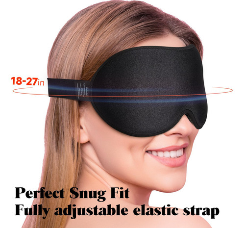 2pzs Antifaz 3d Dormir Respirable Adjustable Ojos Máscar Gafas KOPIRA , La Máscara De Ojos Para Dormir 3d , Viene Con 2 Pares De Tapones Para Los Oídos