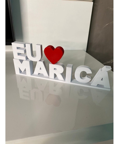 Imagem 2 de 4 de Palavra Decorativa Eu Amo Márica - Decoração Sala De Estar