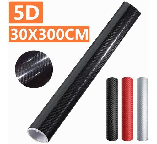 5d Impermeable Vinil Auto Motriz Fibra De Carbono 30 X 300cm