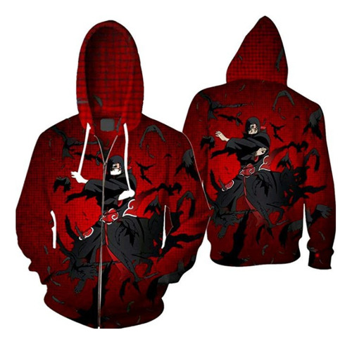 Naruto Akatsuki Cosplay Sudadera Capucha Chaqueta Informal