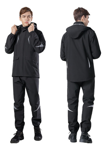 Impermeable Moto Hombre Chaqueta Lluvia Reflectante Conjun