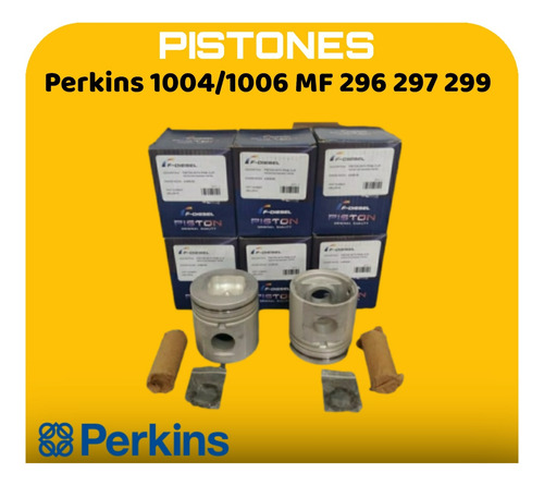 Pistones Para Perkins 1004 1006 Mf 296 297 299