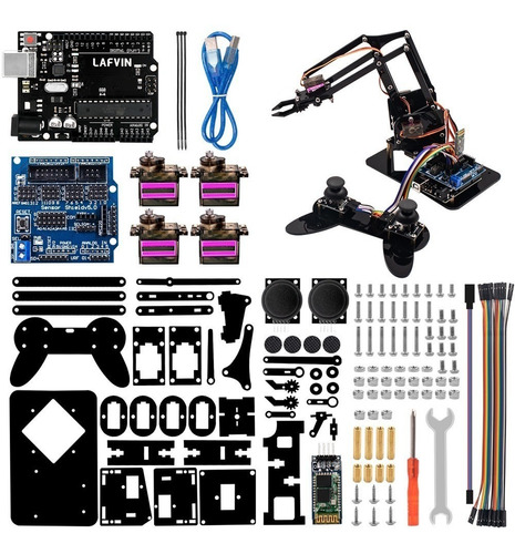 Kit De Garra De Brazo Mecánico D/robot 4dof P/arduino Lafvin