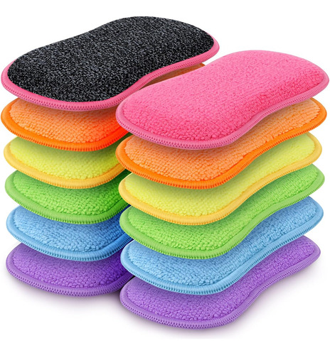 Paquete 12 Esponjas Microfibra Multicolor