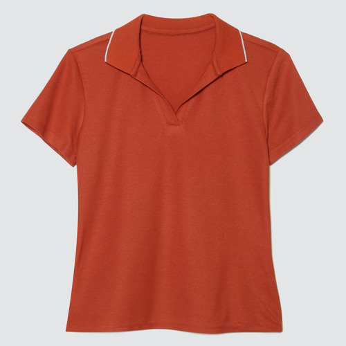 Polo Mujer Ostu M/c Naranja Poliéster 40110139-3656