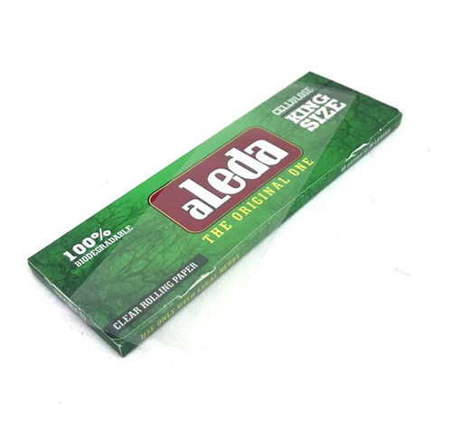 Imagem 3 de 9 de Seda Aleda Celulose Verde Grande Transparente Fechada C/ 20