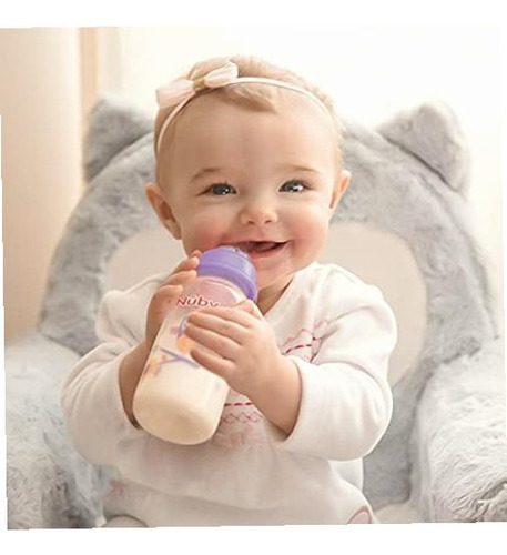 Nuby Botella Impresa Sin Goteo, 4 Onzas, Los Colores Pueden