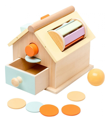 Ball Coin Drop Toy House Preescolar Para Aprender Actividad