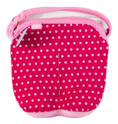 Portabiberón Doble Built Mini Dots Rosado Ref. Bby-bbd2-bmd