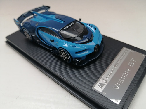 Mj Model Bugatti Vision Grand Turismo Escala 1:64 Azul Claro (Usado)