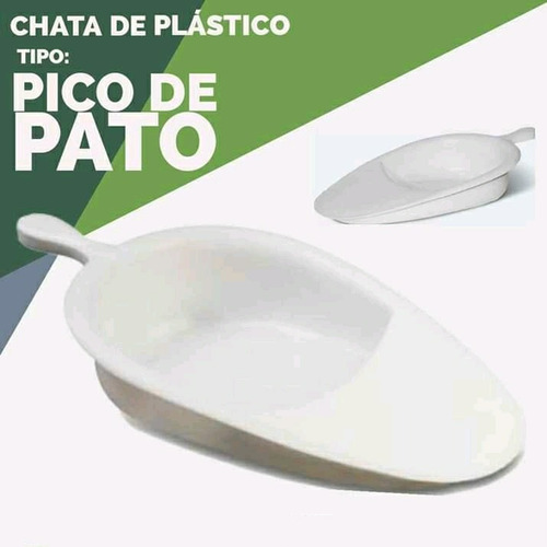 Imagen 3 de 7 de Chata Bacin De Plastico Pico De Pato O Tipo Pala Ortopedico
