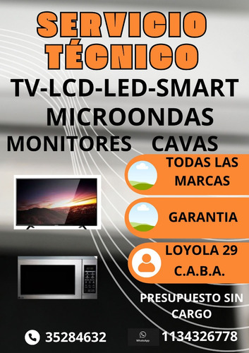 Reparacion Service De Tv Lcd Led Monitores Cavas Para Vino