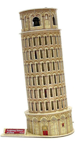 Modelo Creativo De Papel 3d Puzzle Torre Inclinada De Pisa .