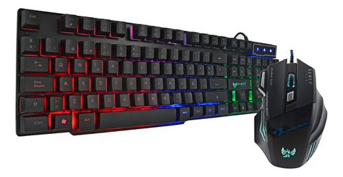 Imagen 3 de 4 de Combo Gamer Retroiluminado Teclado Y Mouse Gt300c