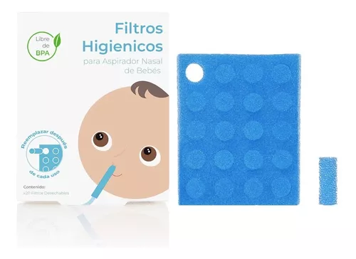 GENERICO Aspirador Nasal Saca Mocos Para Bebé + 24 Filtros Higiénicos