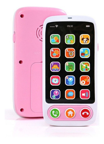 Música infantil Iluminação de telefones celulares Brinquedos infantis Cor rosa